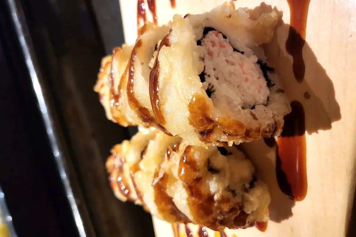 Crazy Boy, a lightly fried roll of crab and cream cheese