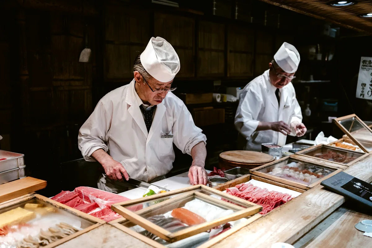 The Sushi Bar and the Hot Kitchen